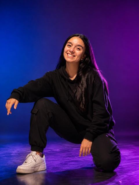 Amanda Nova, profesora de Urban Kids en TemucoMambo